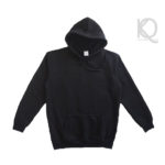 Eco black plain hoodie keenuniq
