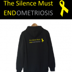 the silience must endometriosis hoodie design