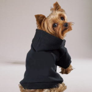 small dog hoodie black color