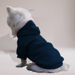 small dog hoodie navy color