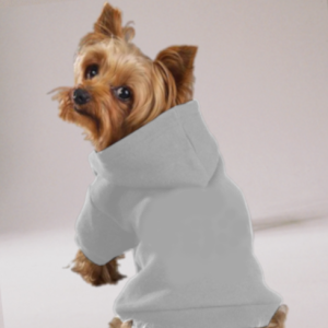 small dog hoodie white color