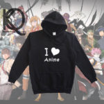 i love anime pull up hoodie